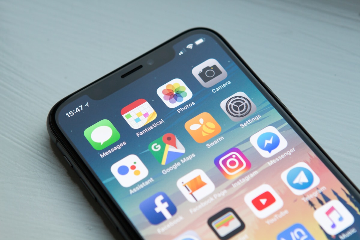 Person using a mobile app on a smartphone